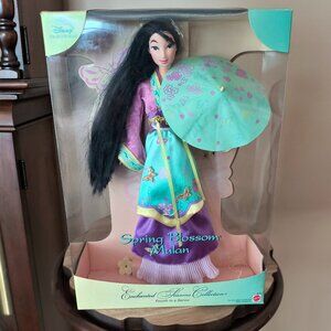 Mattel Disney Enchanted Seasons Collection Spring Blossom Mulan Doll with Stand